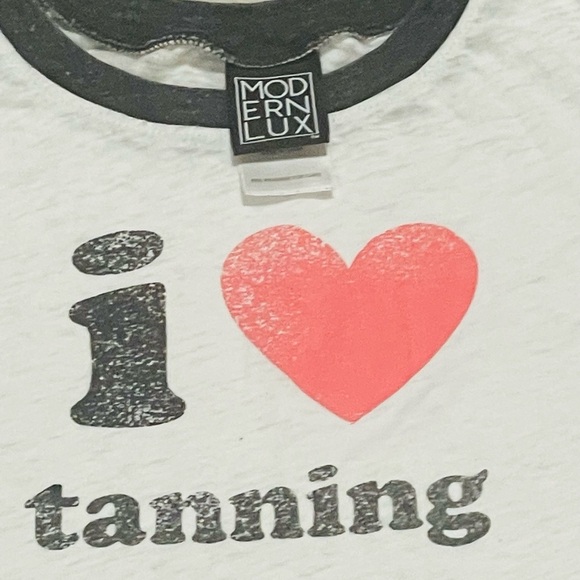 Graphic Tank Top with Sheer Material Sz Small - Picture 4 of 7